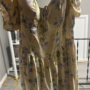 Fashion Nova Yellow Floral Dress 2x